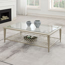 Zaba - Coffee Table - Glass Top & Silver