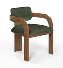 Cedra - Velvet Performance Fabric Upholstered Dining Chair (Set of 2) - Brown Frame