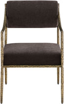 Bastille - Upholstered Dining Arm Chair (Set of 2) - Brass Frame
