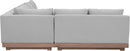 Solace - Olefin Performance Fabric 3 Piece Outdoor Patio Modular Sectional (Sofa, Loveseat & Corner Chair)