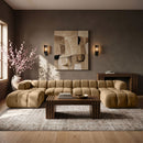 Orin - Velvet 6 Piece Modular Double Chaise Sectional