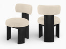 Atelier - Vegan Leather Upholstered Dining Chair (Set of 2) - Black Frame