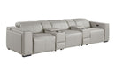 1224 - 5-Piece Modular Power Reclining Sofa In With 3 Power Recliners & Power Headrests