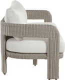 Sandbay - Olefin Water Resistant Fabric And Wicker Outdoor Patio Sofa