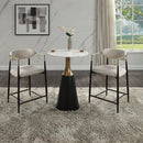 Jaramillo - Counter Height Table - Natural Marble Top & Black