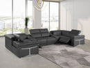 1126 - 8-Piece U-Shaped Sectional Sofa In With 2 Power Recliners & Power Headrests