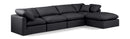 Indulge - Faux Leather 5 Piece Modular Sectional With Chaise