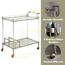 Cirro - Serving Cart - Antique Mirror & Wire Brass
