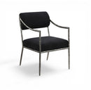 Bastille - Upholstered Dining Arm Chair (Set of 2) - Silver Frame