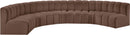 Arc - Faux Leather 7 Piece U-Shaped Modular Sofa