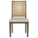 Matisse - Woven Rattan Back Dining Side Chair Brown (Set of 2) - Dark Brown