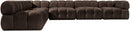 Orin - Velvet 6 Piece Modular L-Shaped Sectional