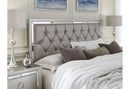 Riley - 6 Piece King Bedroom Set (Bed, Dresser, Mirror, 2 Nightstands, Chest) - Silver