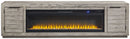 Naydell - 92" TV Stand With Wide Fireplace Insert - Gray