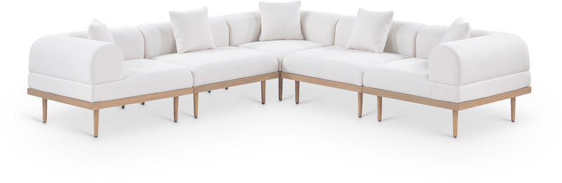 Laguna - 5 Piece 106.5" Upholstered Outdoor Patio Modular Sectional