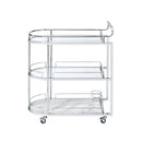 Inyo - Serving Cart - Clear Glass & Chrome