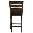 Urbana - Counter Height Chair (Set of 2) - Black Synthetic Leather & Espresso