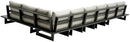 Maldives - 6 Piece Water Resistant Outdoor Patio Modular Sectional With Gray Base