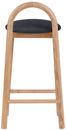 Calvin - Faux Leather Stool - Light Brown Legs