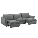 Eaden - Power Sofa With Sleeper - Gray Chenille