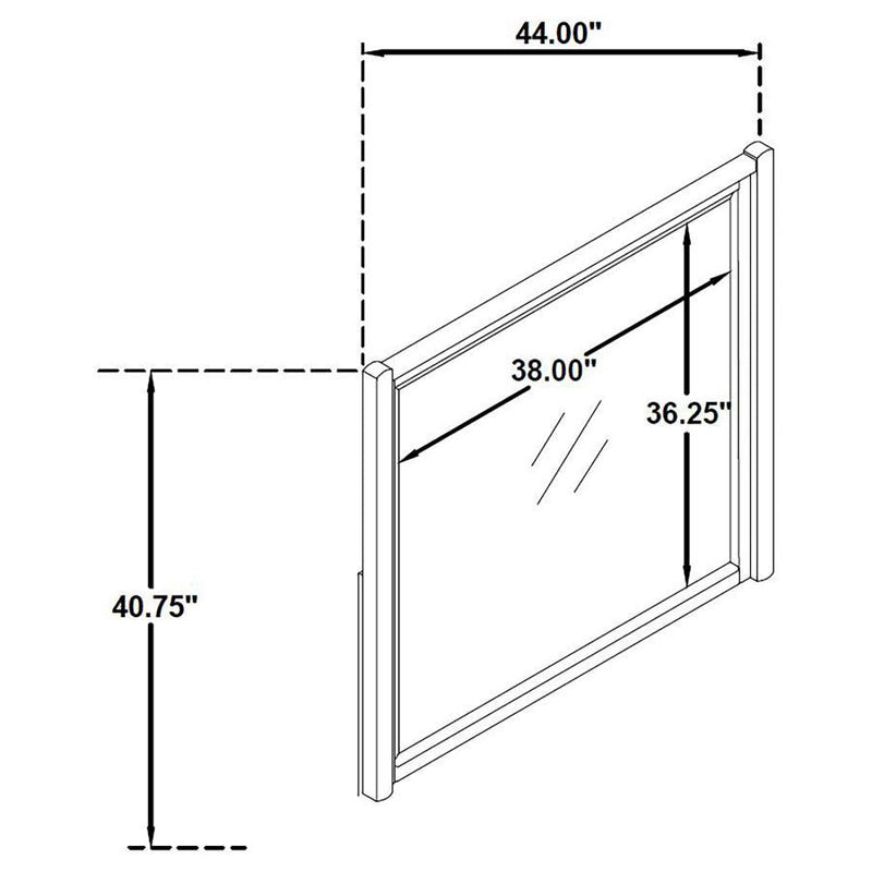 Leandro - Dresser Mirror - Burnished Black