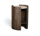 Solstice - Travertine And Mango Wood Table