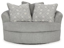 Casselbury - Oversized Swivel Accent Chair - Cement