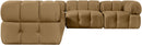Orin - Velvet 5 Piece Modular Corner Sectional