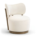 Elara - Velvet Upholstered Swivel Accent Chair - Stained Brown