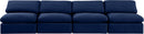 Indulge - Velvet 4 Seat Modular Armless Sofa