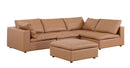 1100 - 5-Piece Right Arm Facing 3-Seat Sectional (Top-Grain Italian Leather)