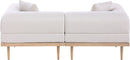 Laguna - 2 Piece Resilient Water Resistant Fabric 71" Upholstered Outdoor Patio Modular Loveseat