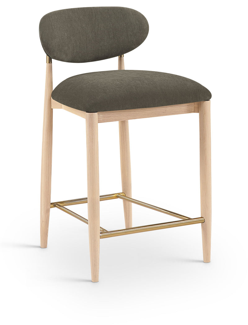 Riccio - Fabric Stool - Natural Frame