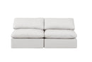 Indulge - Faux Leather 2 Seat Modular Armless Sofa