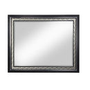 Nicola - Mirror - Silver Synthetic Leather & Black