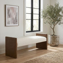 Hickory - Fabric Upholstered Bench - Brown Frame