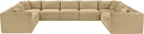 Shaggy - Fabric 9 Piece Modular U-Shaped Sectional
