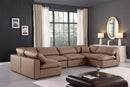 Comfy - 6 Piece Faux Leather Modular Armless Sectional