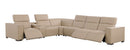 1208 - 7 Piece L-Shaped Leather Reclining Sectional With 3 Power Recliners