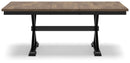 Wildenauer - Rectangular Dining Extension Table - Brown / Black