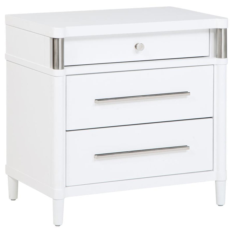 Gracemont - 3-Drawer Bedroom Nightstand Bedside Table - White