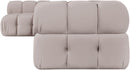 Orin - Velvet 5 Piece Modular Sectional