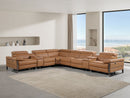 1246 - 8-Piece L-Shaped Modular Power Reclining Sectional With 3 Power Recliners And Power Headrests