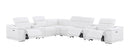 2679 - 8-Piece L-Shaped Power Reclining Sectional In Genuine Leather (3 Recliners)