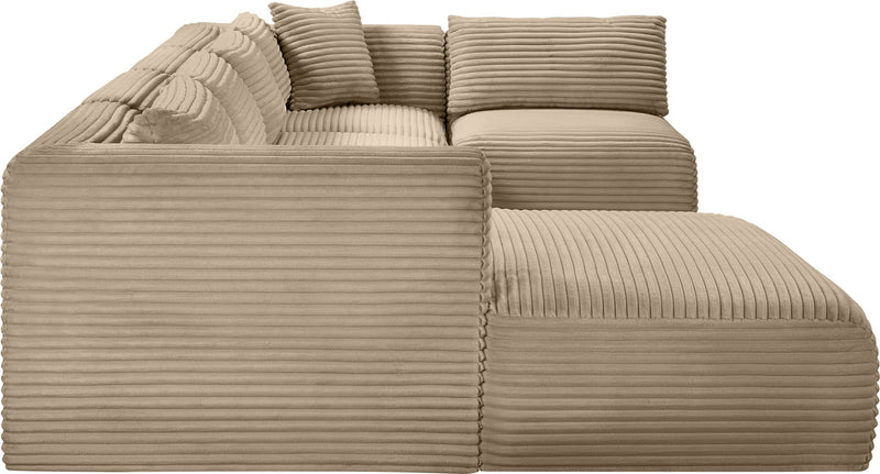 Shaggy - Fabric 5 Piece Modular U-Shaped Sectional