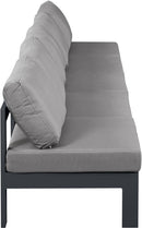 Nizuc - Outdoor Patio 5 Seat Modular Armless Sofa With Gray Frame