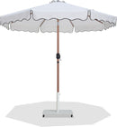 Amalfi - Aluminum Patio Umbrella - White Base / Light Brown Pole