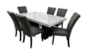 D02 - 7 Piece Dining Room Set (Dining Table And 6 Dining Chairs) - Black