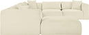 Shaggy - 7 Piece Modular U-Shaped Sectional With Ottoman