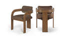 Cedra - Velvet Performance Fabric Upholstered Dining Chair (Set of 2) - Brown Frame